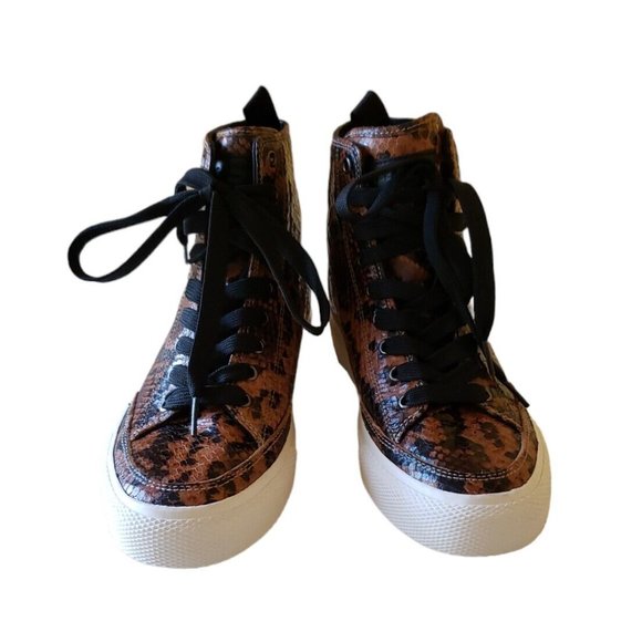 Rag & Bone High Top Snake Printed Leather Sneakers - Sz 38.5 (8.5)